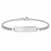 Borelli Silver Stainless Steel ID Plate Bracelet