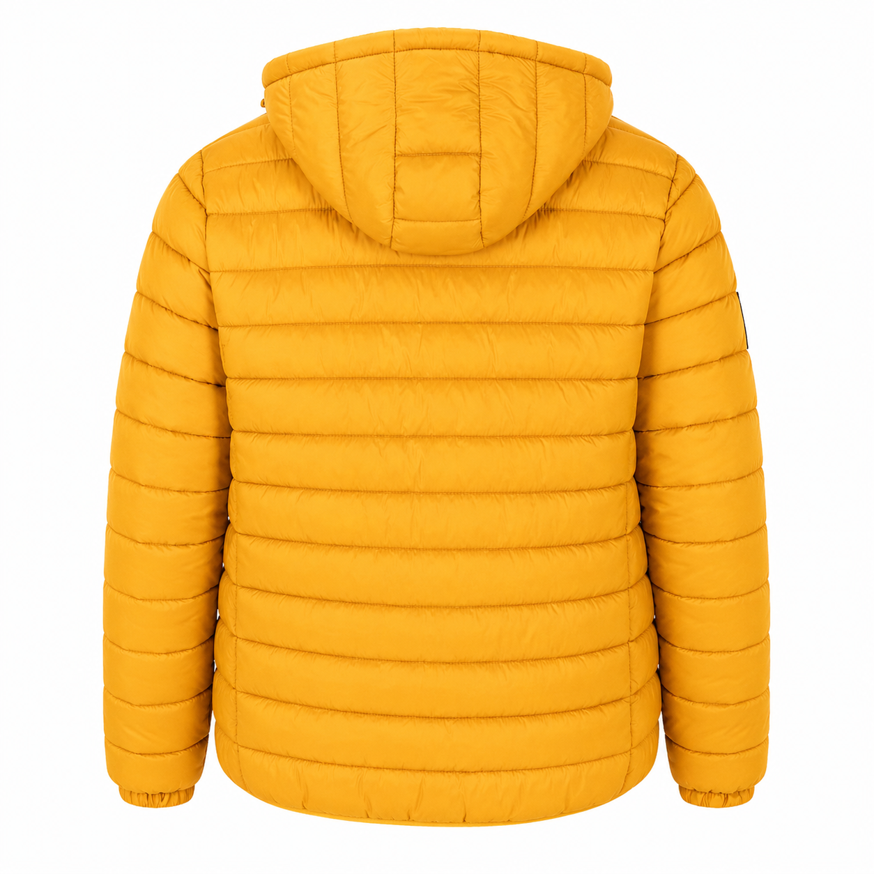 Lee Cooper Men’s Mustard Puffer Jacket – Hooded Winter Essential - Image 3
