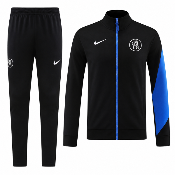 Chelsea 2025/26 Black Full-Zip Tracksuit Set – Pre-Order