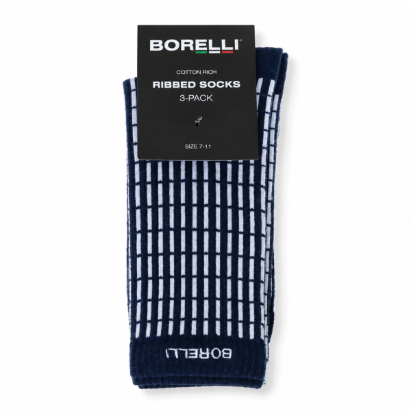 Alternative view of BORELLI THE FLAVIO 3-PACK SHAFT SOCKS