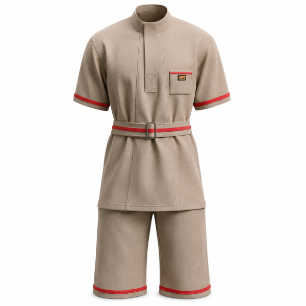 Alternative view of Samson 2 Piece Kitchen Suit – Taupe Cotton Twill Workwear Set