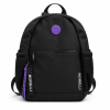 Borelli Tobia Black Backpack – Premium Utility Backpack with Purple Crest Logo