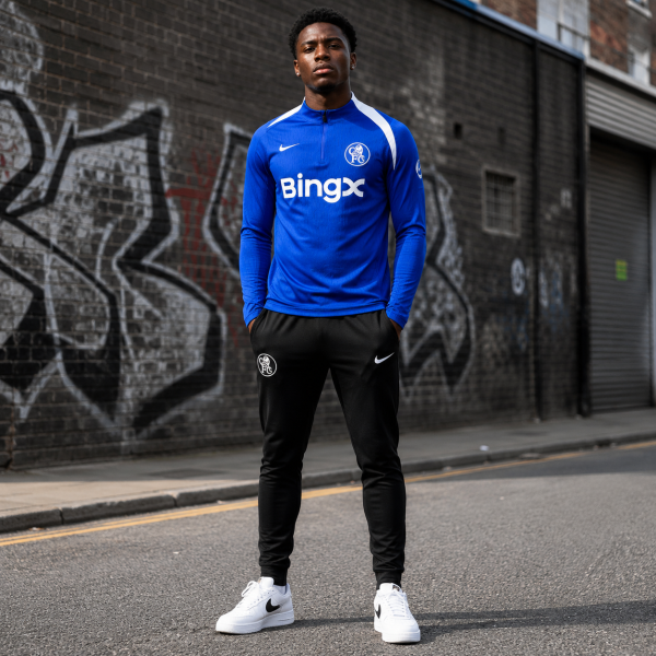 Alternative view of Chelsea 2025/26 Blue T90 Half-Zip Tracksuit Set – Pre-Order