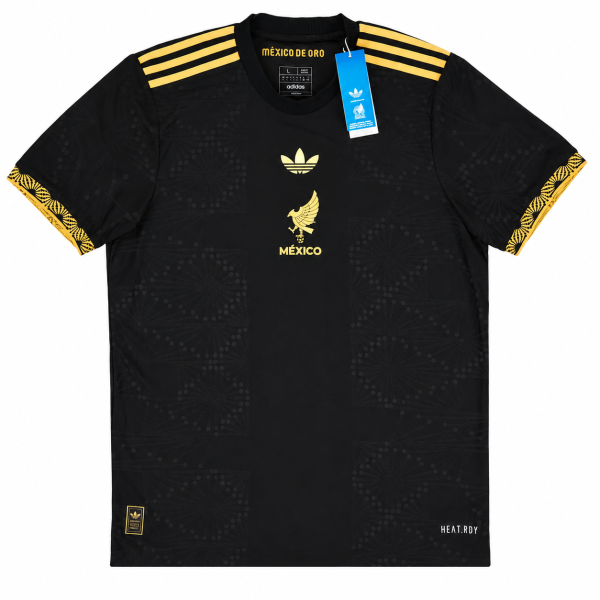 2025 Mexico Gold Cup Player Version Jersey – Black/Gold – Pre-Order