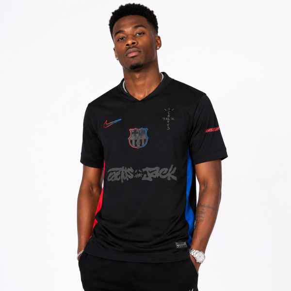 Alternative view of Barcelona 2024/25 Black Cactus Jack Jersey – PRE-ORDER