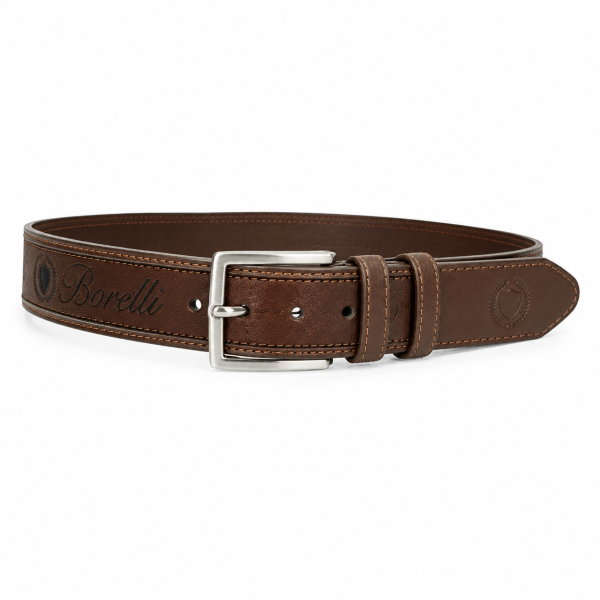BORELLI THE GIOFFRE BELT – BROWN HERITAGE TAPE