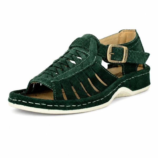 Omega Kgosi Forest Suede Leather Sandal – Genuine Leather Unisex Sandal