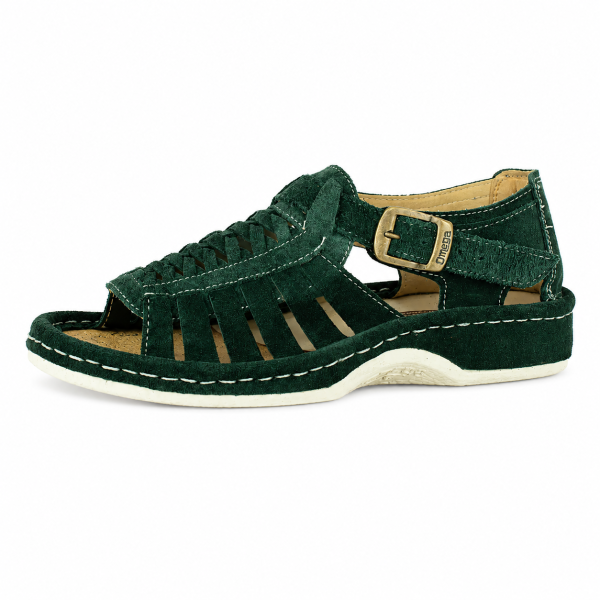 Omega Kgosi Forest Suede Leather Sandal – Genuine Leather Unisex Sandal