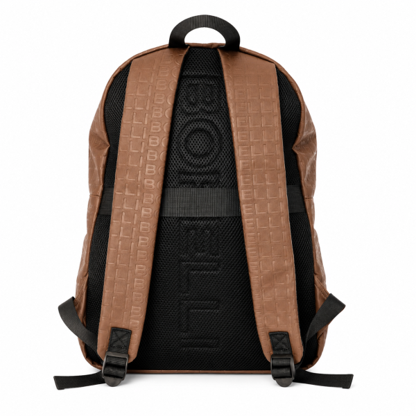 Alternative view of Borelli Giulio Frenchroast Embossed Backpack – Premium Tan Monogram Backpack