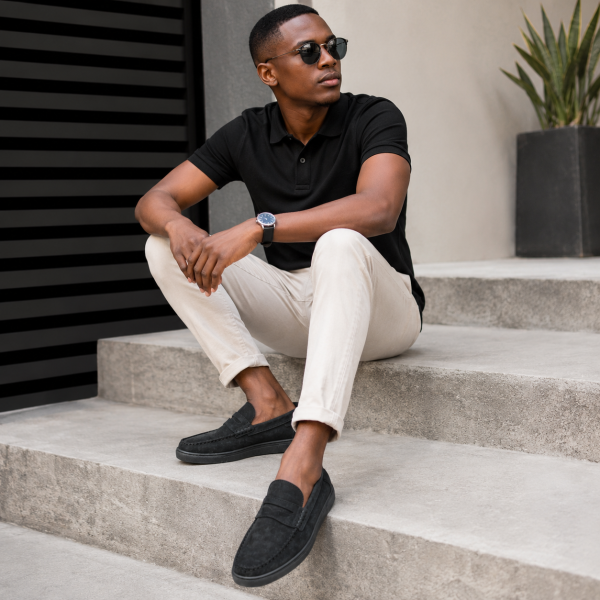 Alternative view of MARVIN CASUAL SHOE – BLACK GENUINE LEATHER