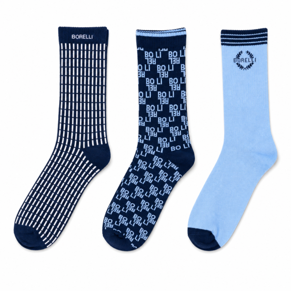 BORELLI THE FLAVIO 3-PACK SHAFT SOCKS