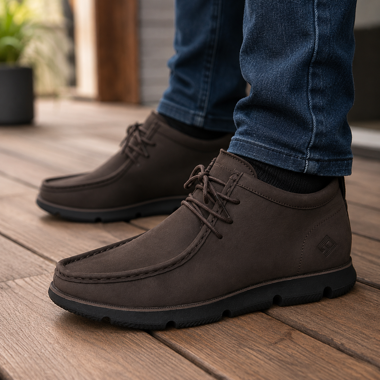 London Art LA016 Choc Men’s Casual Lace-Up Boot - Image 2