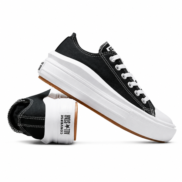 Converse Chuck Taylor All Star Move Platform Low Black Ladies Sneaker – 570256C