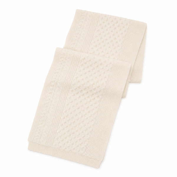 Alternative view of Jonathan D Wales Cable-Knit Scarf – Cream