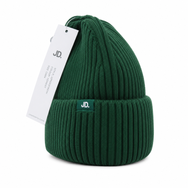 Jonathan D Ribbed Knit Beanie – Forest Green - Image 3