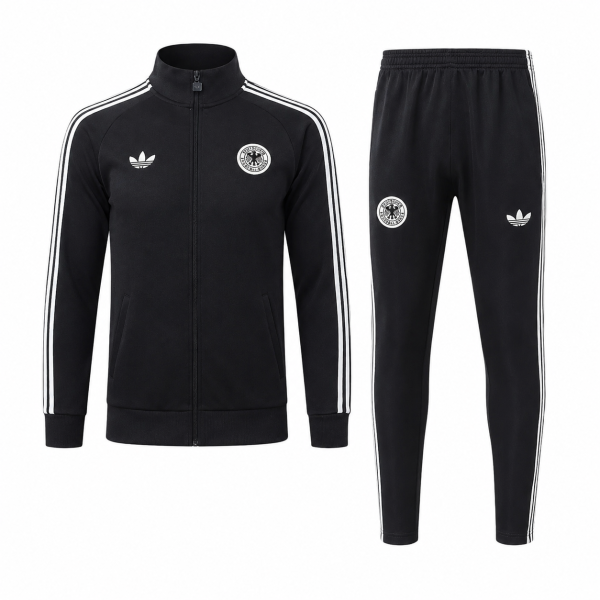 Germany 2026/27 Black Full-Zip Tracksuit Set – PRE-ORDER | Premium Football Supporter Tracksuit
