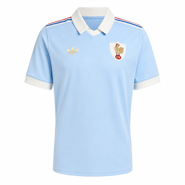 France Rugby Heritage 120 Years Anniversary Jersey – PRE-ORDER | Light Blue Retro Football/Rugby Style Shirt