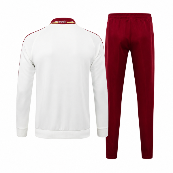 Spain 2026/27 White Full-Zip Tracksuit Set – PRE-ORDER | Premium Football Supporter Tracksuit - Image 3