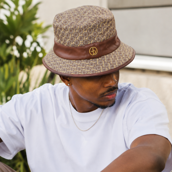 Alternative view of Jonathan D Angelo Bucket Hat – Tawny Birch | Monogram Fashion Hat
