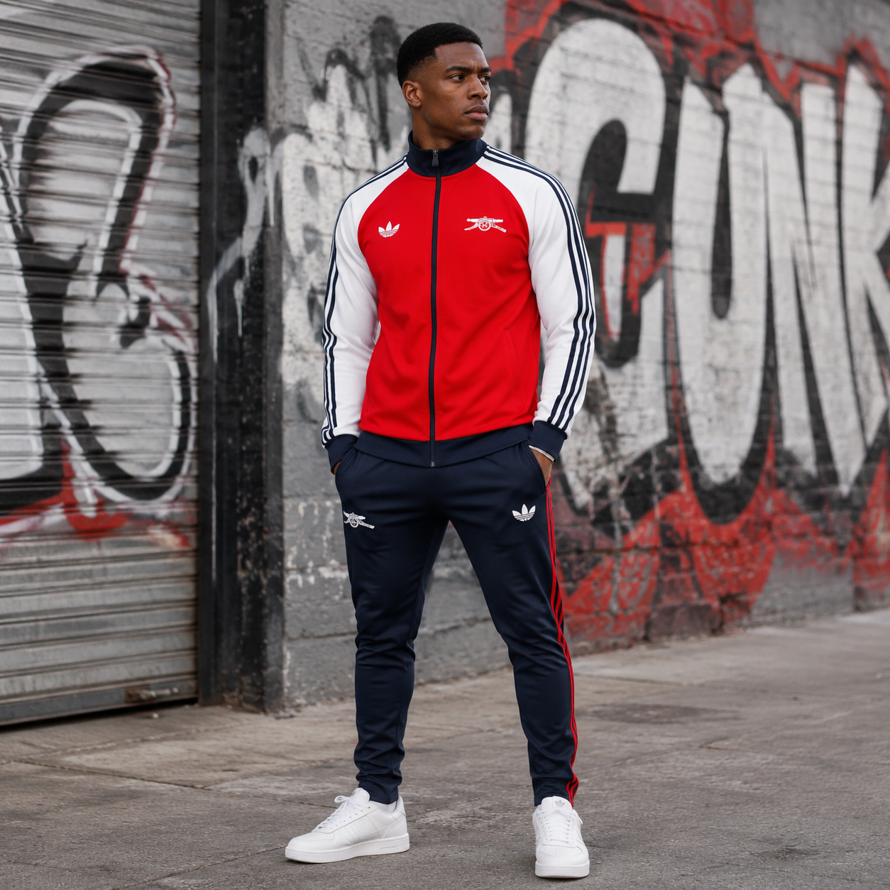 Arsenal 2026/27 Red & White Full-Zip Tracksuit Set – PRE-ORDER | Premium Football Supporter Tracksuit - Image 2