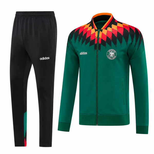 Germany 2026/27 Green Retro Full-Zip Tracksuit Set – PRE-ORDER | Premium Football Supporter Tracksuit