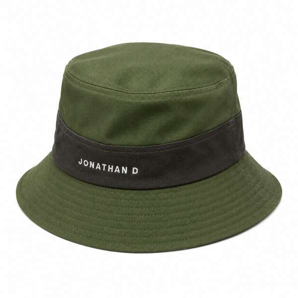 Jonathan D Marine Bucket Hat – Olive | Two-Tone Casual Hat - Image 3