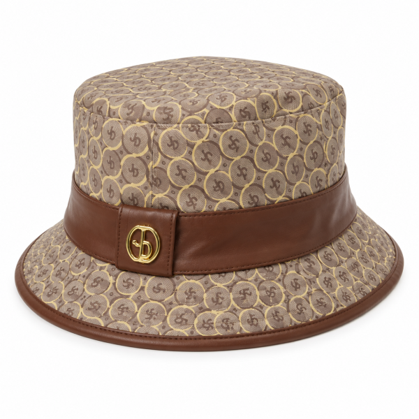 Jonathan D Angelo Bucket Hat – Tawny Birch | Monogram Fashion Hat - Image 3