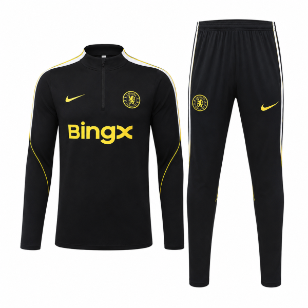 Chelsea 2026/27 Black Half-Zip Tracksuit Set – PRE-ORDER | Premium Football Tracksuit