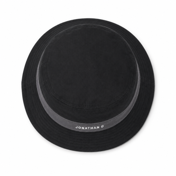 Jonathan D Marine Bucket Hat – Black | Two-Tone Casual Hat - Image 3