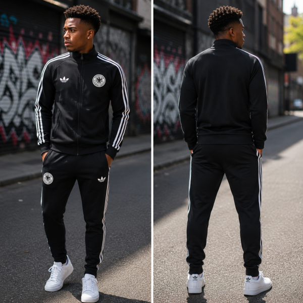 Alternative view of Germany 2026/27 Black Full-Zip Tracksuit Set – PRE-ORDER | Premium Football Supporter Tracksuit