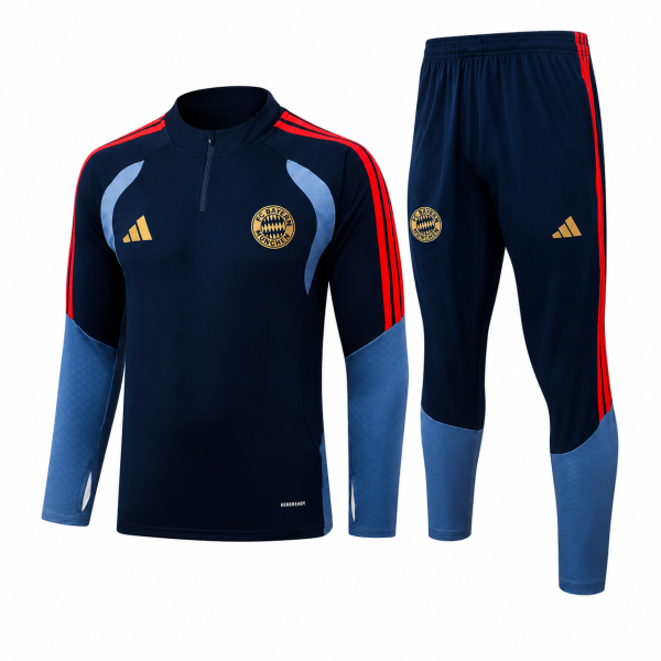 Bayern Munich 2026/27 Navy Half-Zip Tracksuit Set – PRE-ORDER | Premium Football Training Tracksuit