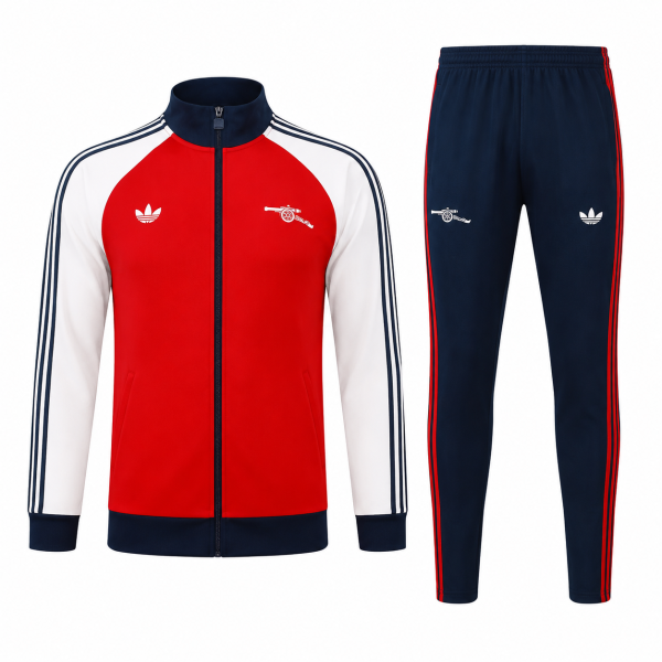 Arsenal 2026/27 Red & White Full-Zip Tracksuit Set – PRE-ORDER | Premium Football Supporter Tracksuit