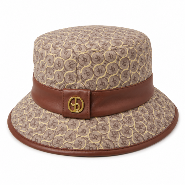 Jonathan D Angelo Bucket Hat – Tawny Birch | Monogram Fashion Hat - Image 4