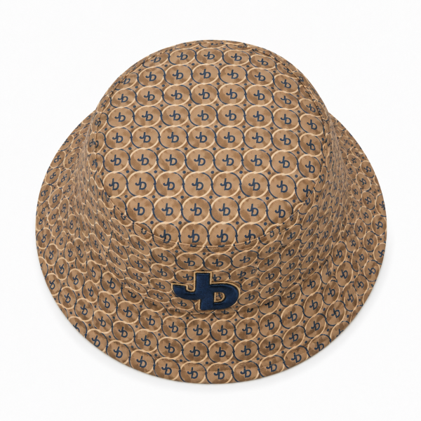 Jonathan D Rio Bucket Hat – Brown | Monogram Drawcord Hat - Image 4