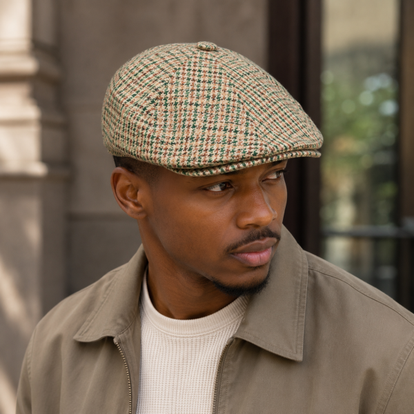 Alternative view of Jonathan D Chester Flat Cap – Olive | Ikepusi Enepateni yeCheck