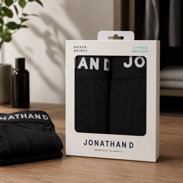 Jonathan D Men’s Boxer Briefs –2-Pack