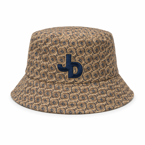 Jonathan D Rio Bucket Hat – Brown | Monogram Drawcord Hat - Image 5
