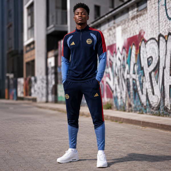 Alternative view of Bayern Munich 2026/27 Navy Half-Zip Tracksuit Set – PRE-ORDER | Premium Football Training Tracksuit