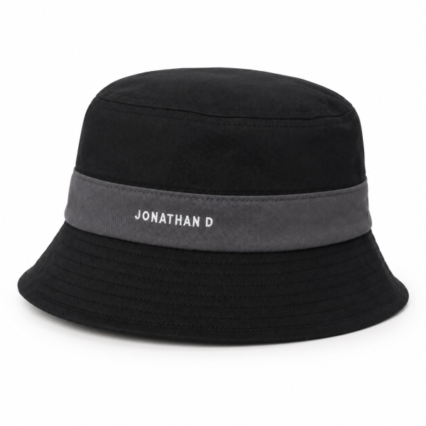 Jonathan D Marine Bucket Hat – Black | Two-Tone Casual Hat - Image 5
