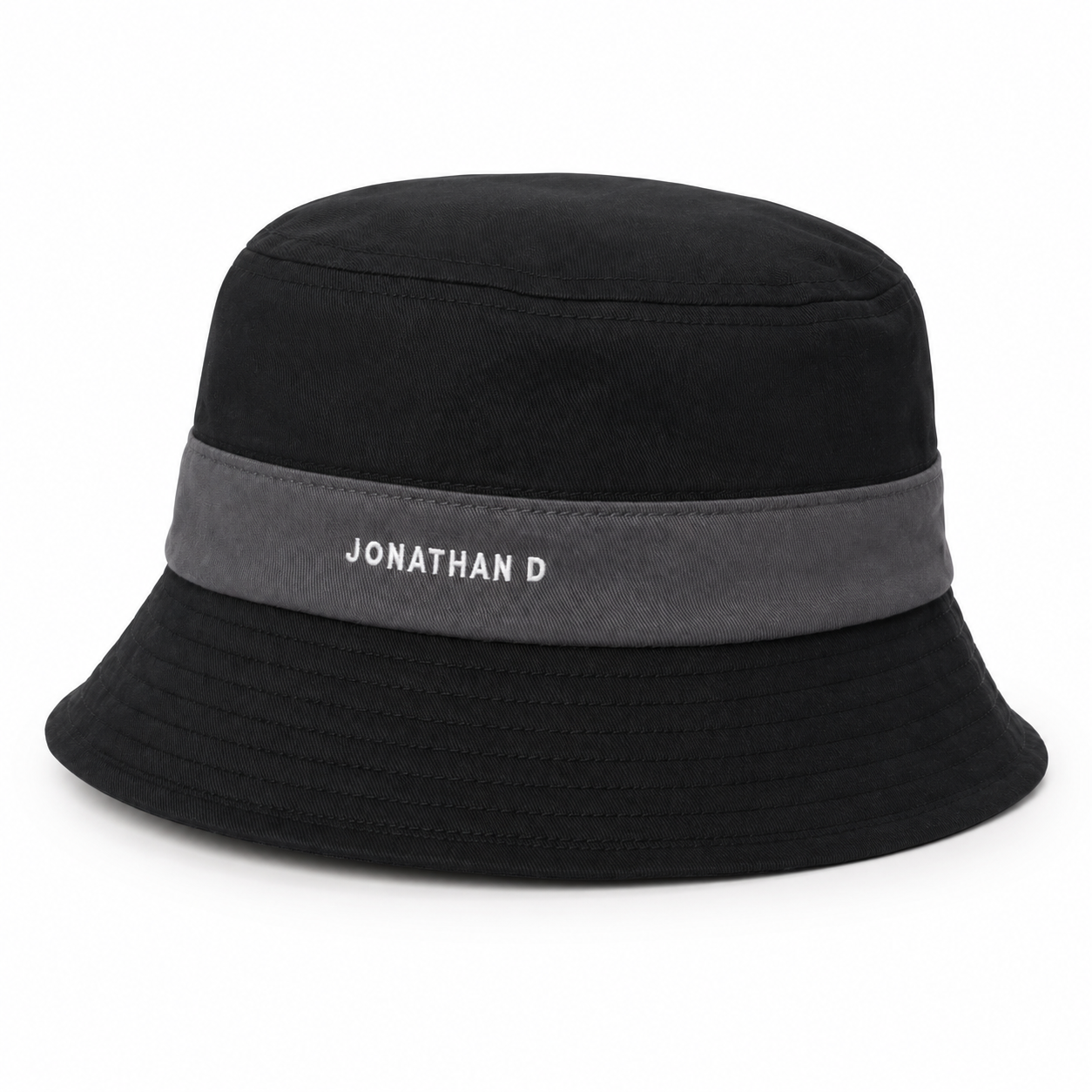 Jonathan D Marine Bucket Hat – Black | Two-Tone Casual Hat - Image 5