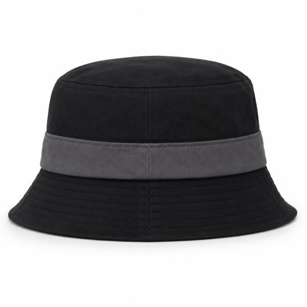 Jonathan D Marine Bucket Hat – Black | Two-Tone Casual Hat - Image 6
