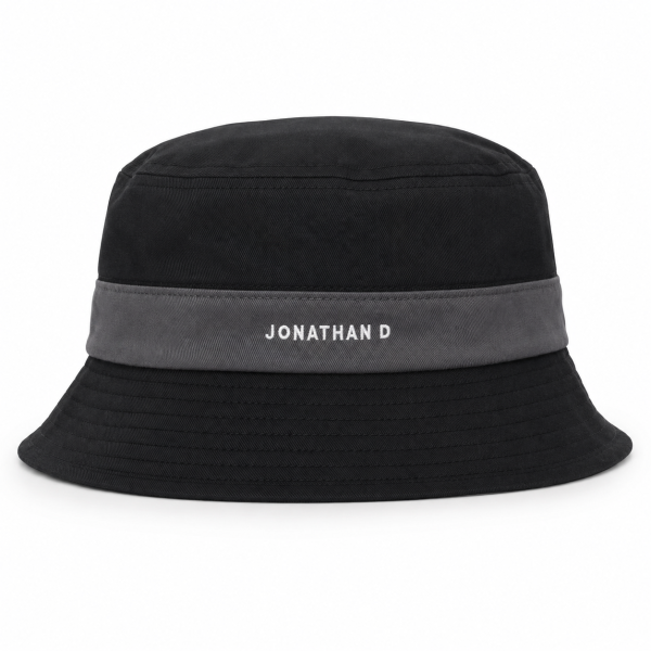 Jonathan D Marine Bucket Hat – Black | Two-Tone Casual Hat - Image 7
