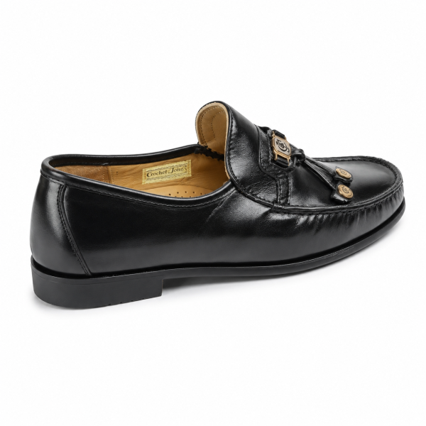 Crockett & Jones Evan Black Glace Leather Loafers – 62.C15648H - Image 5