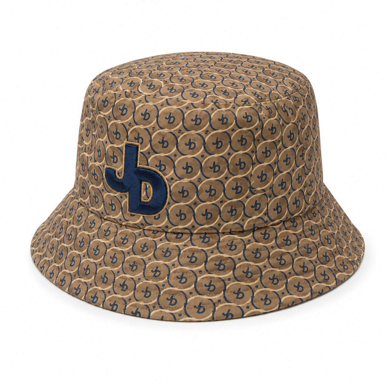 Jonathan D Rio Bucket Hat – Brown | Monogram Drawcord Hat - Image 6