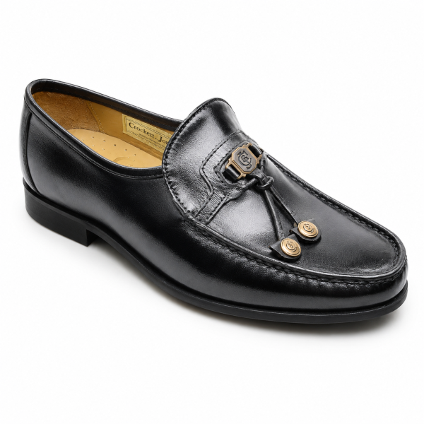 Crockett & Jones Evan Black Glace Leather Loafers – 62.C15648H - Image 6