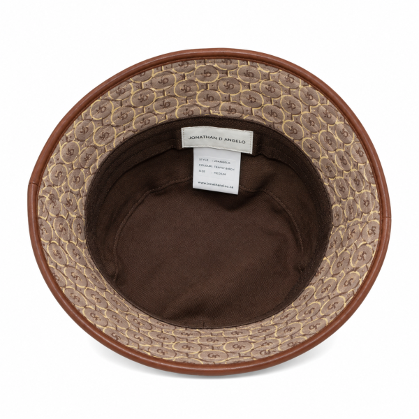 Jonathan D Angelo Bucket Hat – Tawny Birch | Monogram Fashion Hat - Image 5
