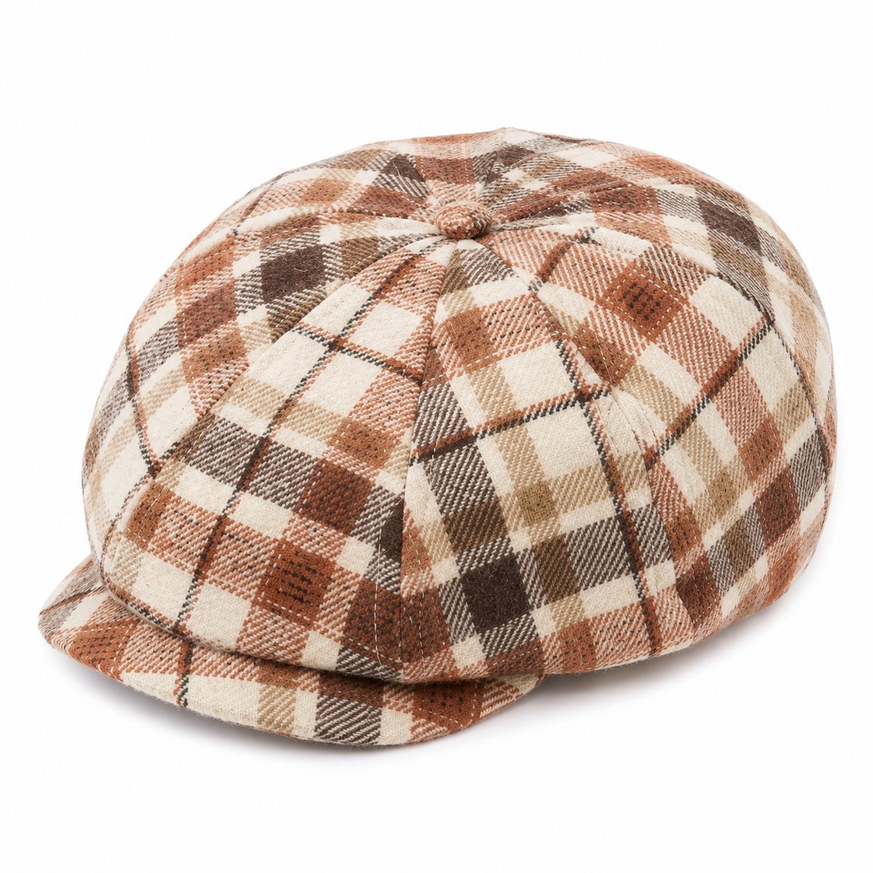 Jonathan D Charlie Flat Cap – Ginger | Ikepusi yePlaid Smart-Casual - Image 7