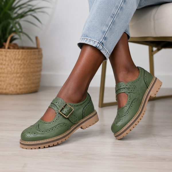 Alternative view of Jonathan D Jitheo Green Unisex Buckle Shoe