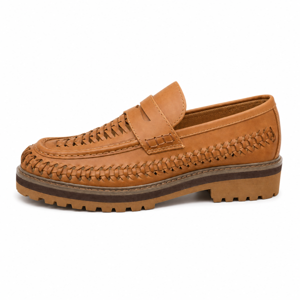 Jonathan D Penny Moc Weave Loafer C52– Tan - Image 3