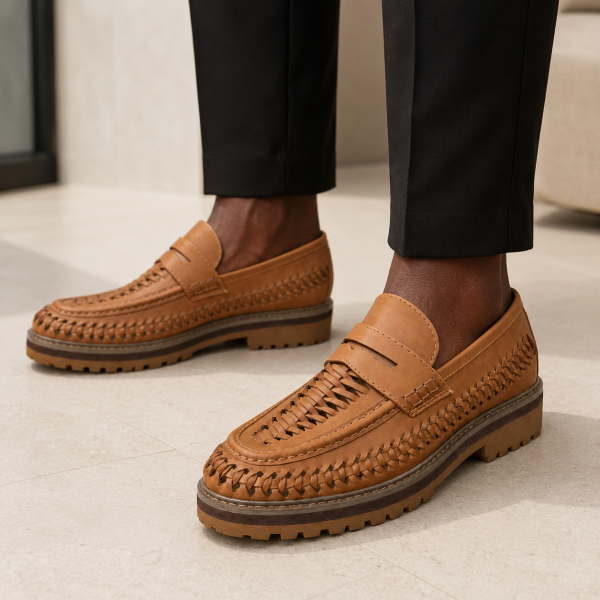 Alternative view of Jonathan D Penny Moc Weave Loafer C52– Tan